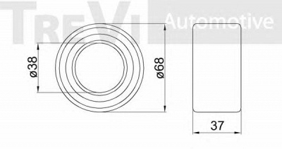 TREVI AUTOMOTIVE wb1322 -  Комплект подшипника ступицы колеса